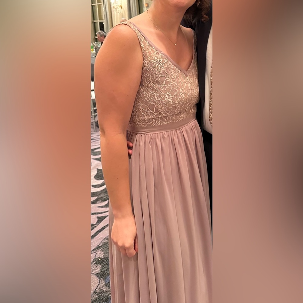 JJs house light purple size 6 black tie dress - Picture 4 of 6